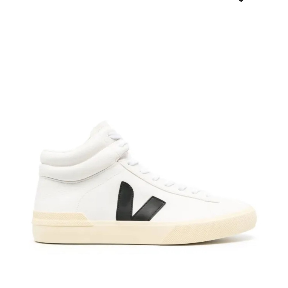 Veja Men's White and Black High-Top Sneakers